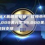 BitMEX首席执行官：比特币可能会在30,000美元至35,000美元的范围内找到支撑