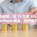 2 小时前，近 12 万枚 SOL 从 Coinbase 转出，总价值约为 1143 万美元