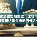 富达全球宏观总监：比特币市值有望达黄金市场四分之一