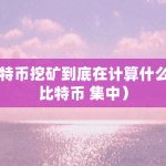 比特币挖矿到底在计算什么（比特币 集中）