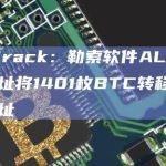 勒索软件ALPHV团伙地址将1401枚BTC转移至8个不同地址