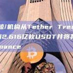 某巨鲸/机构从Tether Treasury收到2.616亿枚USDT并将其存入Binance