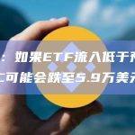 报告：如果ETF流入低于预期，BTC可能会跌至5.9万美元
