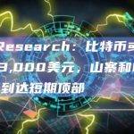 10x Research：比特币或将调整至63,000美元，山寨和Meme可能已到达短期顶部