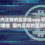 国内正规的区块链App平台